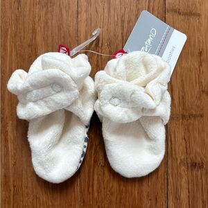 Zutano Soft Cream Baby Booties